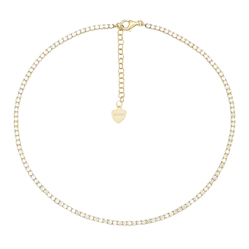 NADINE TENNIS NECKLACE - GOLD